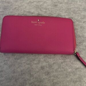 Kate Spade Fuchsia Zip-Around Wallet